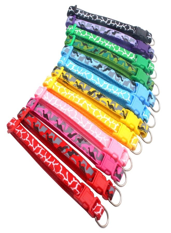 YOY 12 pcs/Set Soft Nylon Puppy Whelping ID Collars - Adjustable Reusable Washable Baby Dog ID Bands Pet Identification for Breeders, Neck 8" - 13" - Image 2